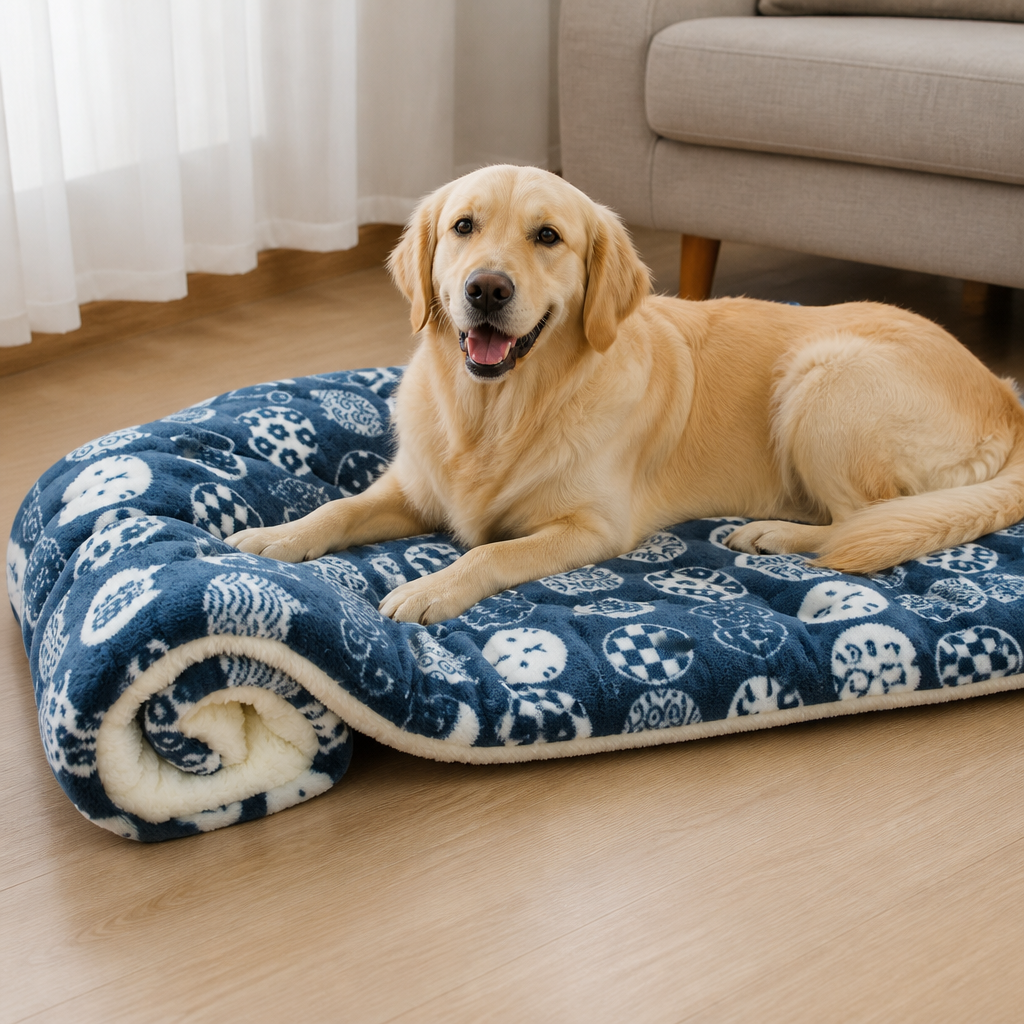 Ortekor Thick Plush Flannel & Non-Slip Dog Bed