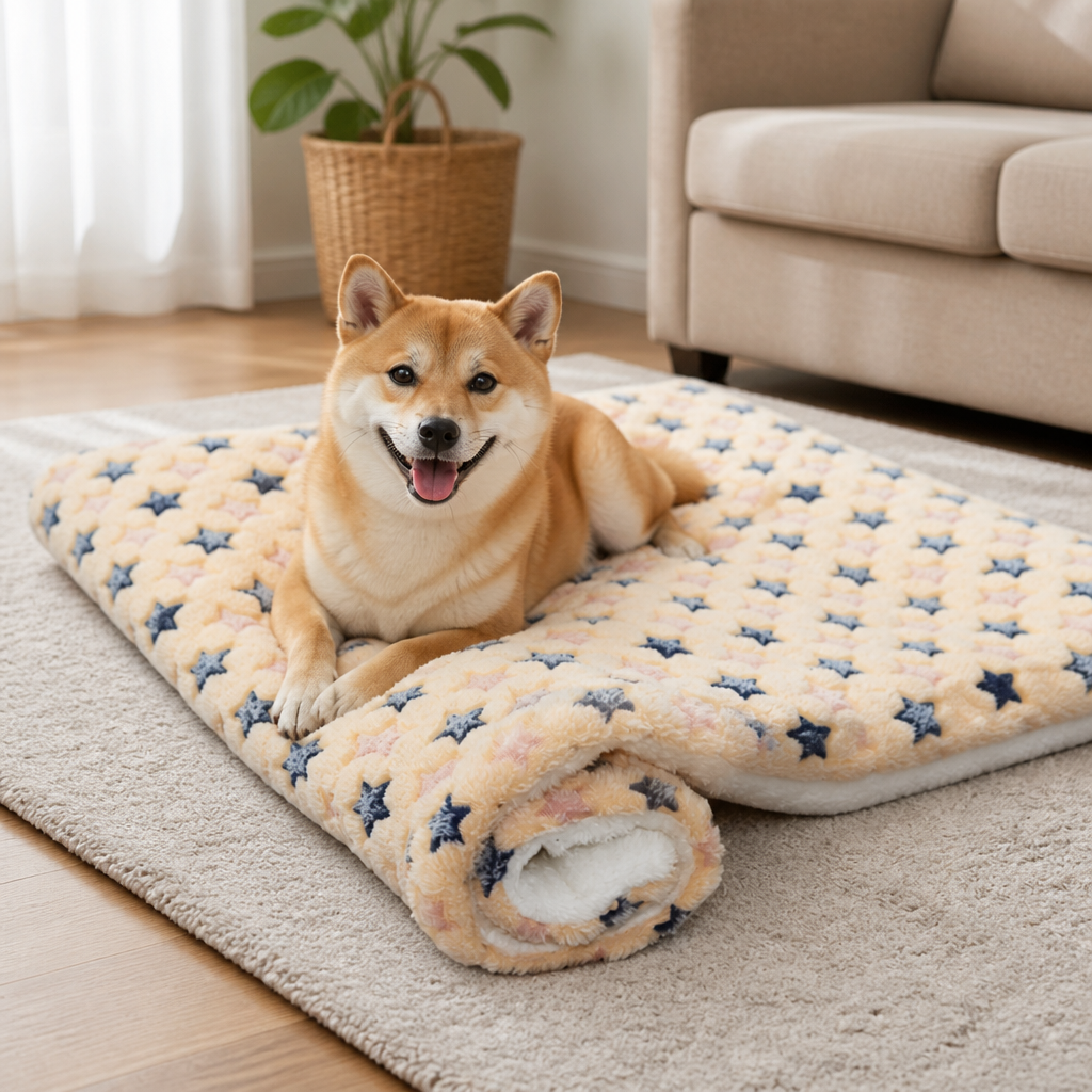 Ortekor Thick Plush Flannel & Non-Slip Dog Bed