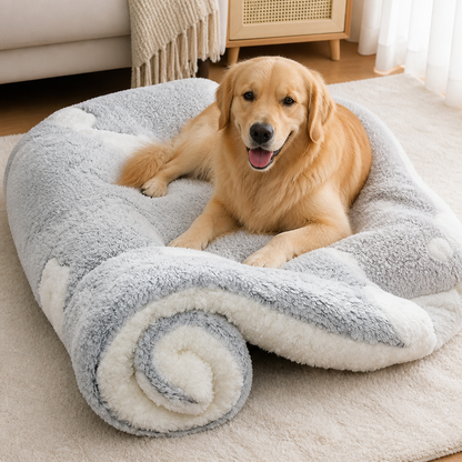 Ortekor Thick Plush Flannel & Non-Slip Dog Bed