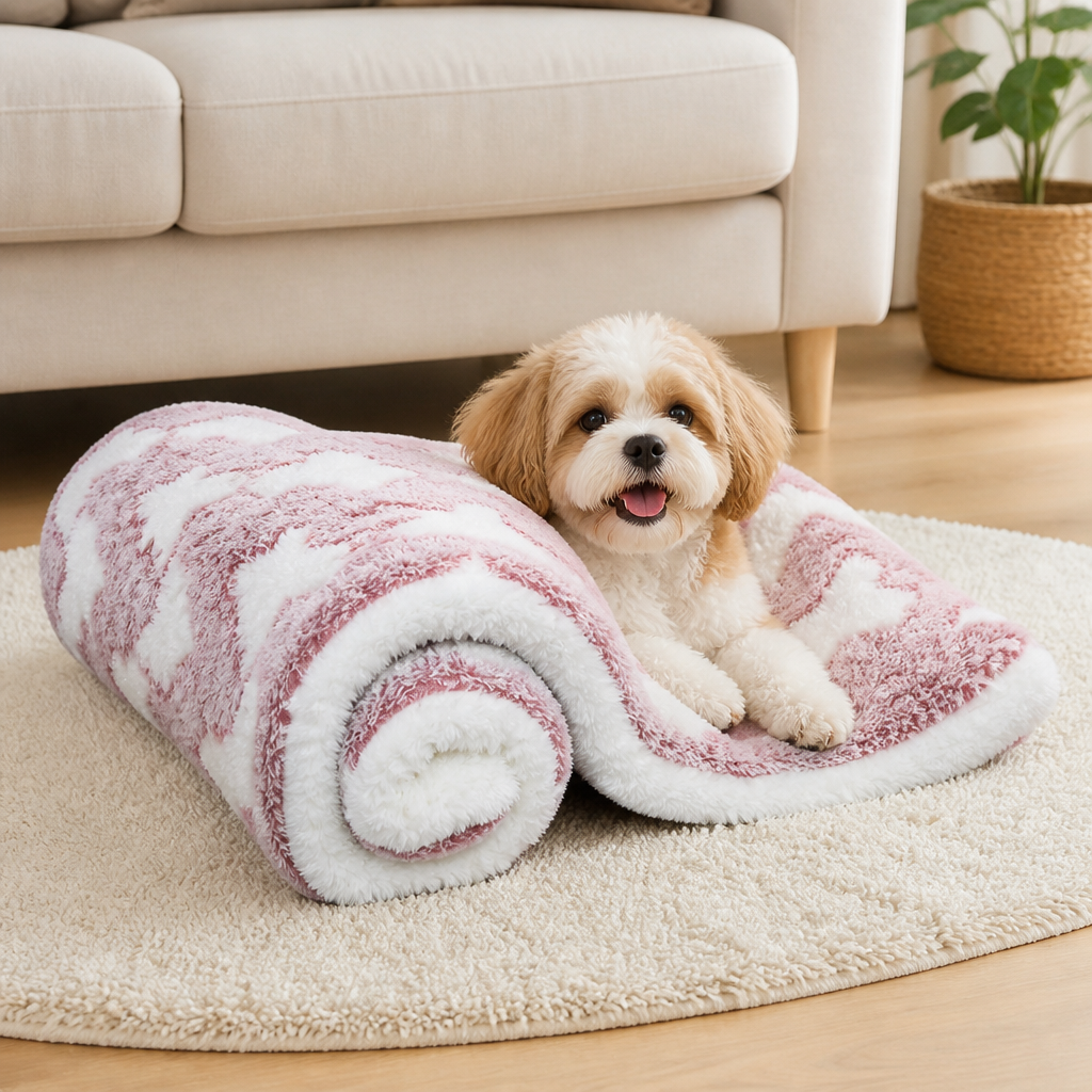 Ortekor Thick Plush Flannel & Non-Slip Dog Bed