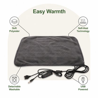 Ortekor USB Heated & Washable Pet Pad (Detachable Heating Insert)
