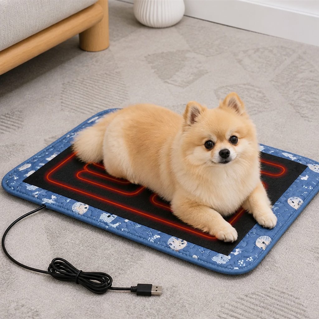 Ortekor USB-Powered Foldable Heated Pet Mat (For Small Pets)
