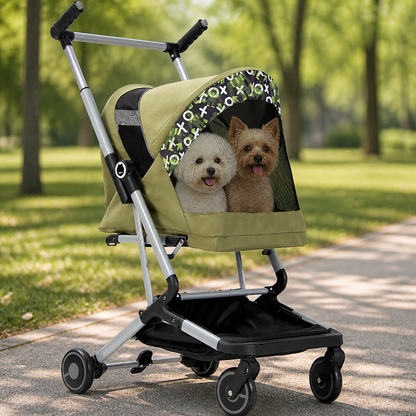 Ortekor Ultra-Light & Foldable Pet Stroller (Two-Pet Capacity)