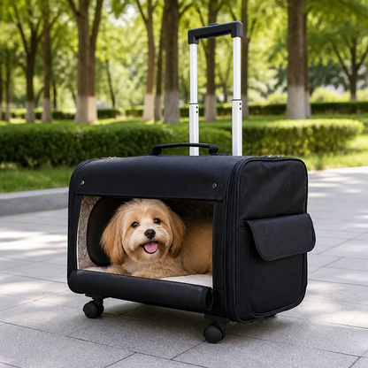 Ortekor Universal Wheels & Oxford Fabric Pet Stroller (33 lb Capacity)