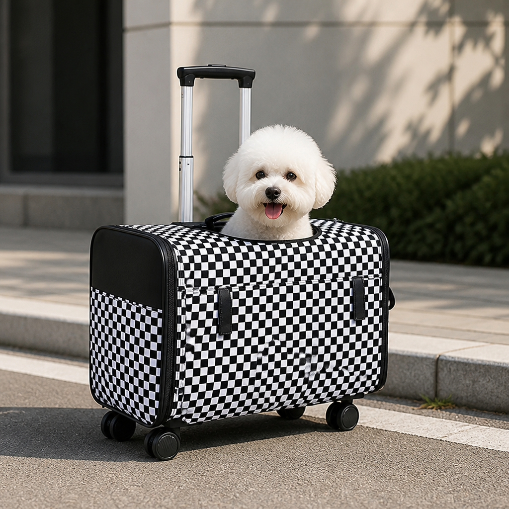 Ortekor Universal Wheels & Oxford Fabric Pet Stroller (33 lb Capacity)