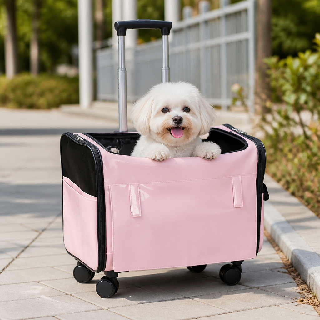 Ortekor Universal Wheels & Oxford Fabric Pet Stroller (33 lb Capacity)