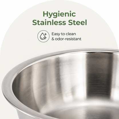 Ortekor Wall-Mounted Elevated Stainless Steel Pet Bowl