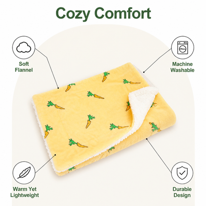 Ortekor Warm & Soft Flannel Pet Blanket (Machine Washable)