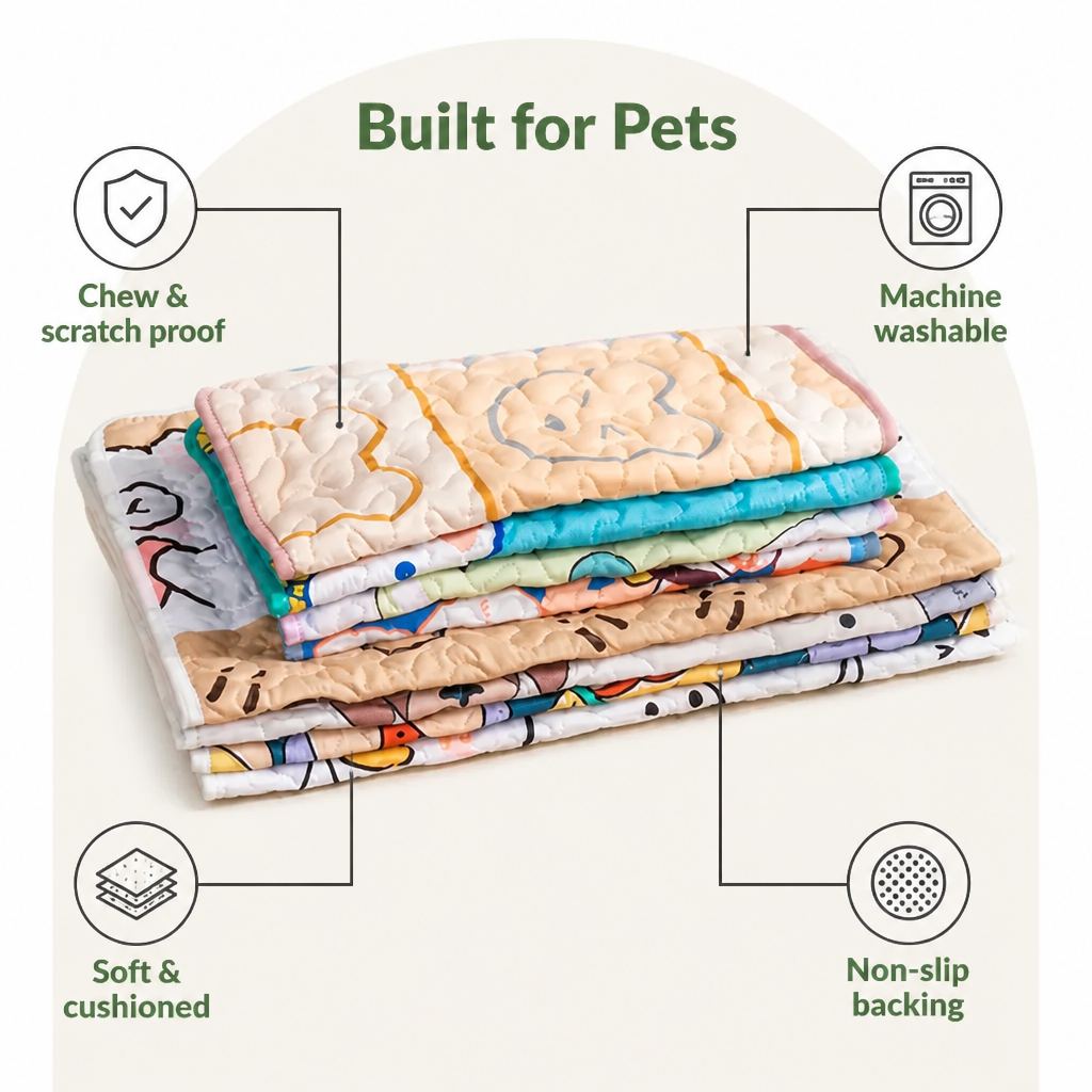 Ortekor Washable Bite-Resistant Anti-Slip Pet Mat