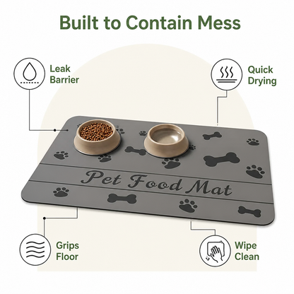Ortekor Waterproof & Absorbent Non-Slip Pet Feeding Mat