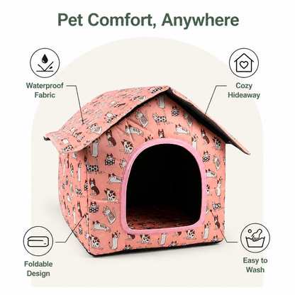 Ortekor Waterproof Foldable & Washable Small Pet House