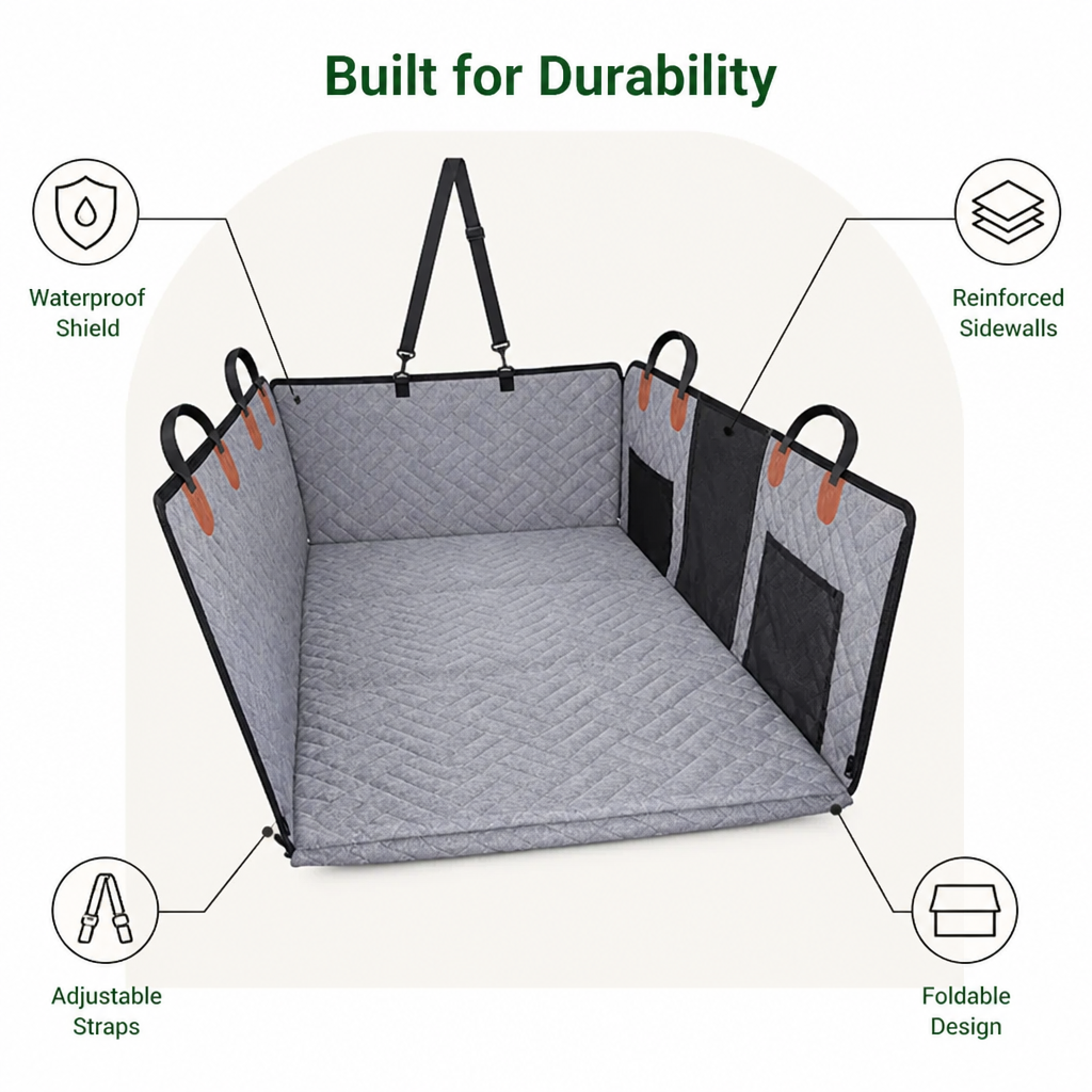 Ortekor Waterproof Hard-Bottom Back Seat Extender