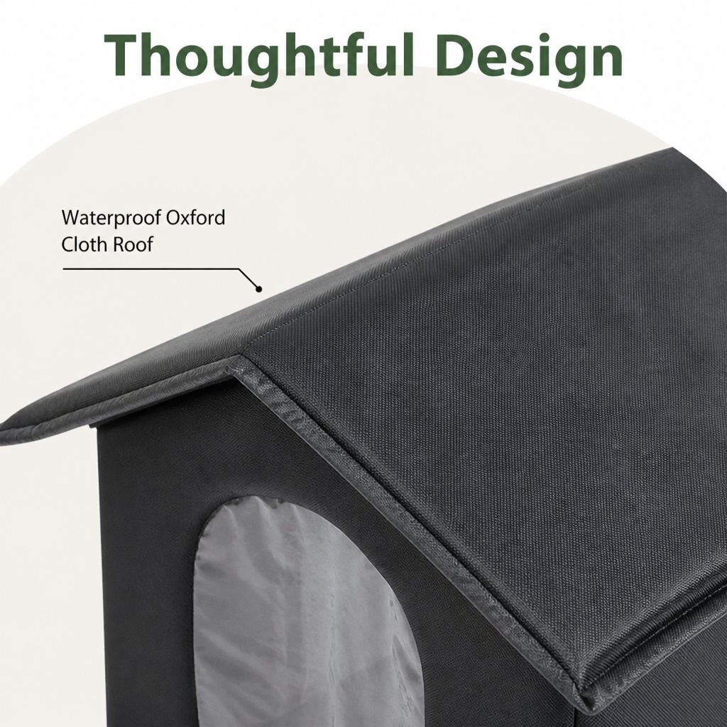 Ortekor Waterproof & Insulated Foldable Pet Cave Bed (Washable)