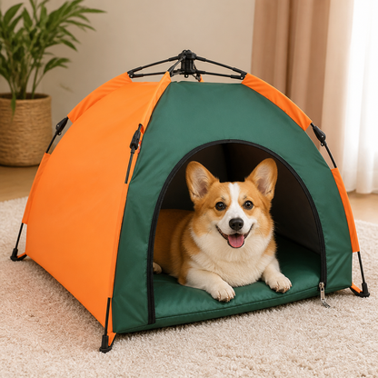 Ortekor Waterproof & Lightweight Pop-Up Pet Tent (Removable Cushion)