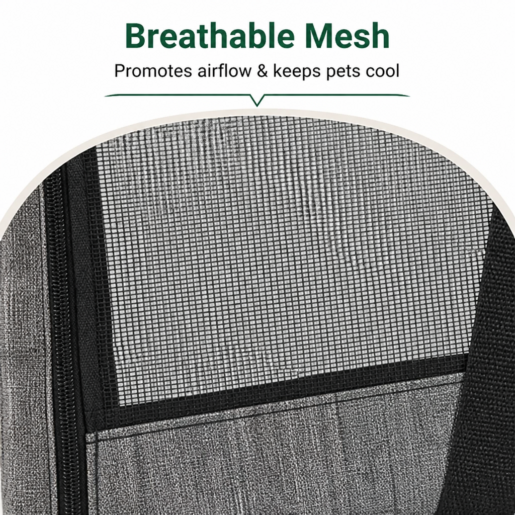 Ortekor Waterproof Mesh & Safety Attachments Pet Car Seat