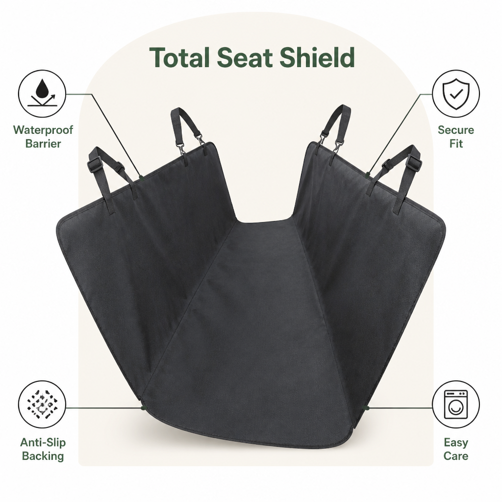 Ortekor Waterproof & Non-Slip Car Seat Hammock Cover (Universal Fit)