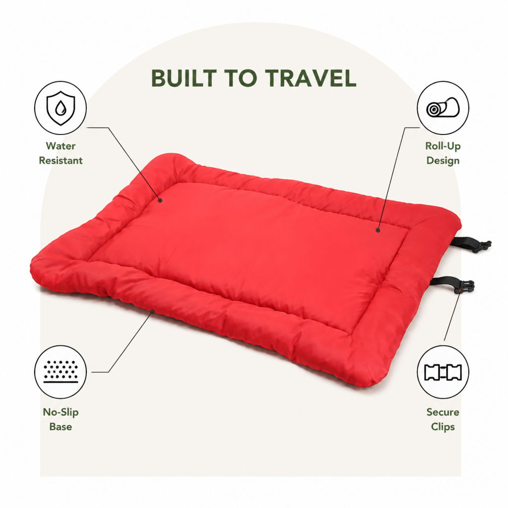 Ortekor Waterproof & Non-Slip Foldable Dog Bed (Roll-Up)