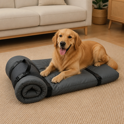 Ortekor Waterproof & Non-Slip Foldable Dog Bed (Roll-Up)