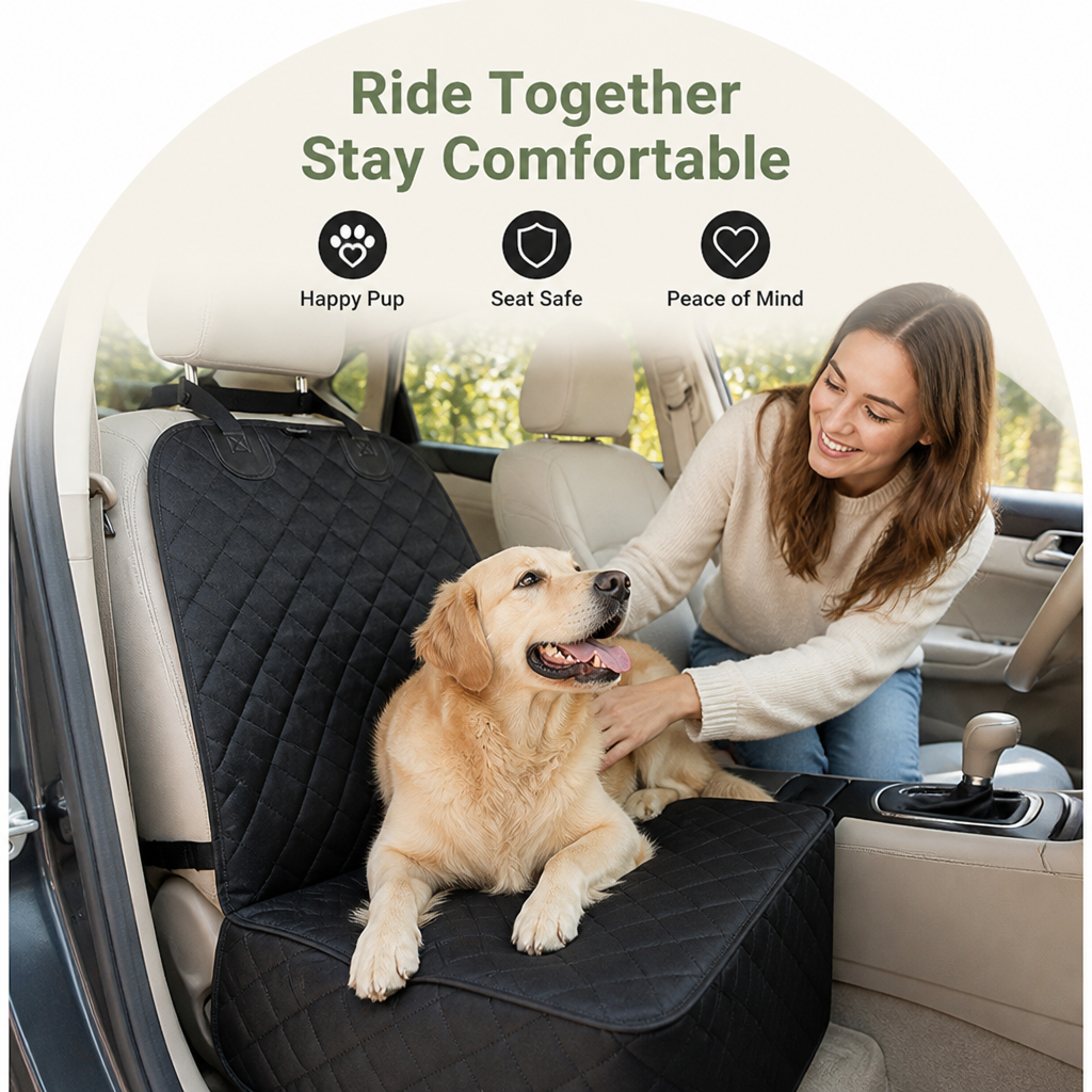 Housse de siège auto pour chien Ortekor, imperméable, antidérapante et lavable en machine