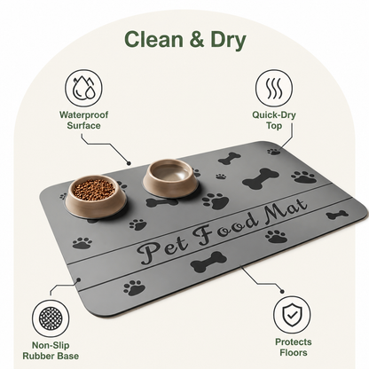 Ortekor Waterproof & Quick-Dry Nonslip Pet Feeding Mat