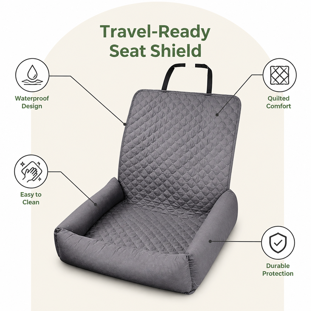 Ortekor Waterproof Quilted & Easy-Clean Car Seat Cover