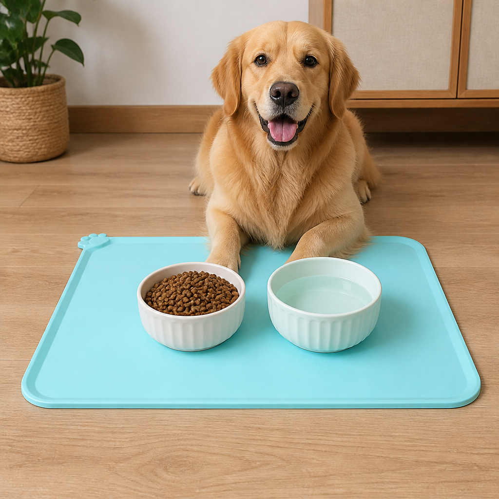 Ortekor Waterproof Silicone & Easy-Clean Pet Feeding Mat