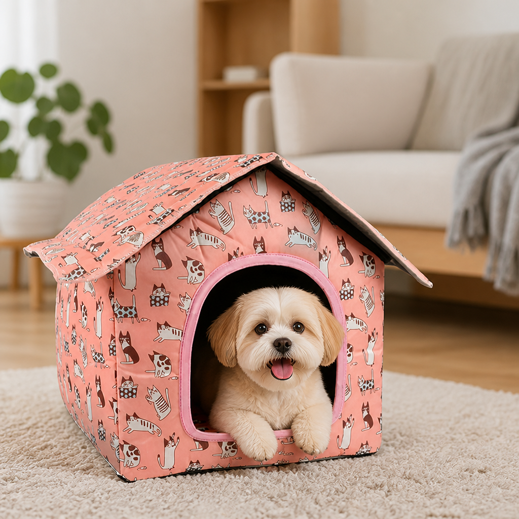 Ortekor Waterproof & Washable Foldable Pet House