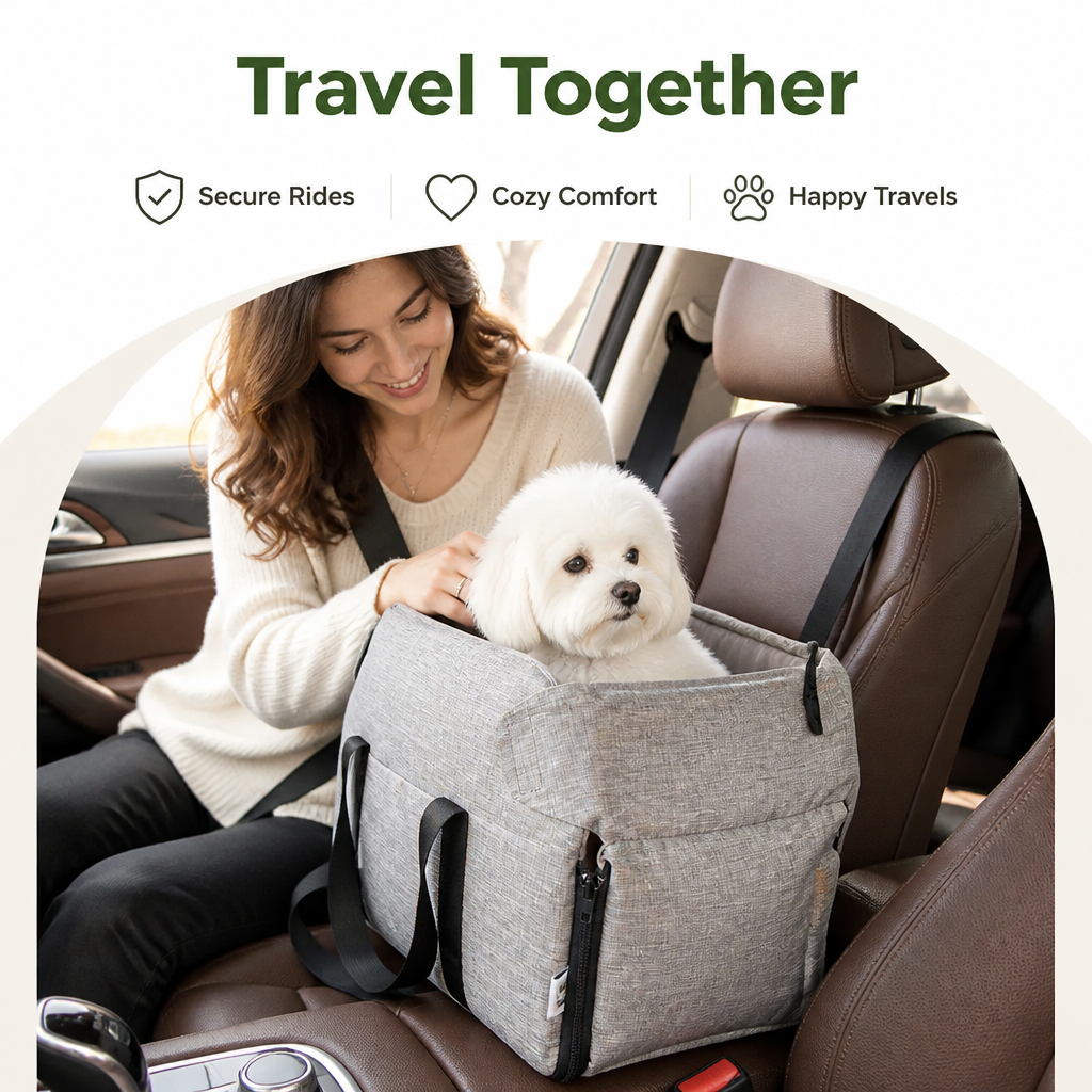 Ortekor Waterproof & Washable Pet Car Booster (Safety Tether)