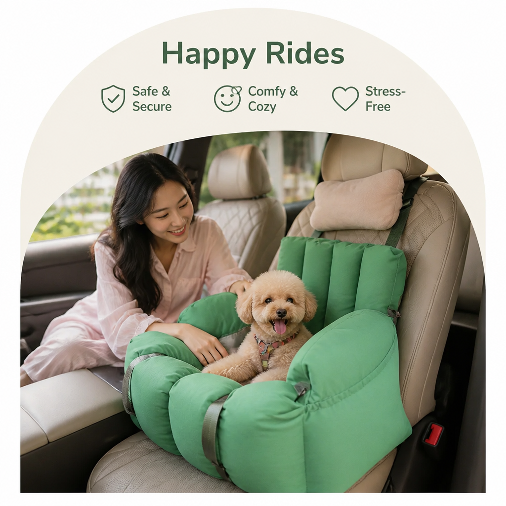 Ortekor Waterproof & Washable Pet Car Seat (Removable Cover)