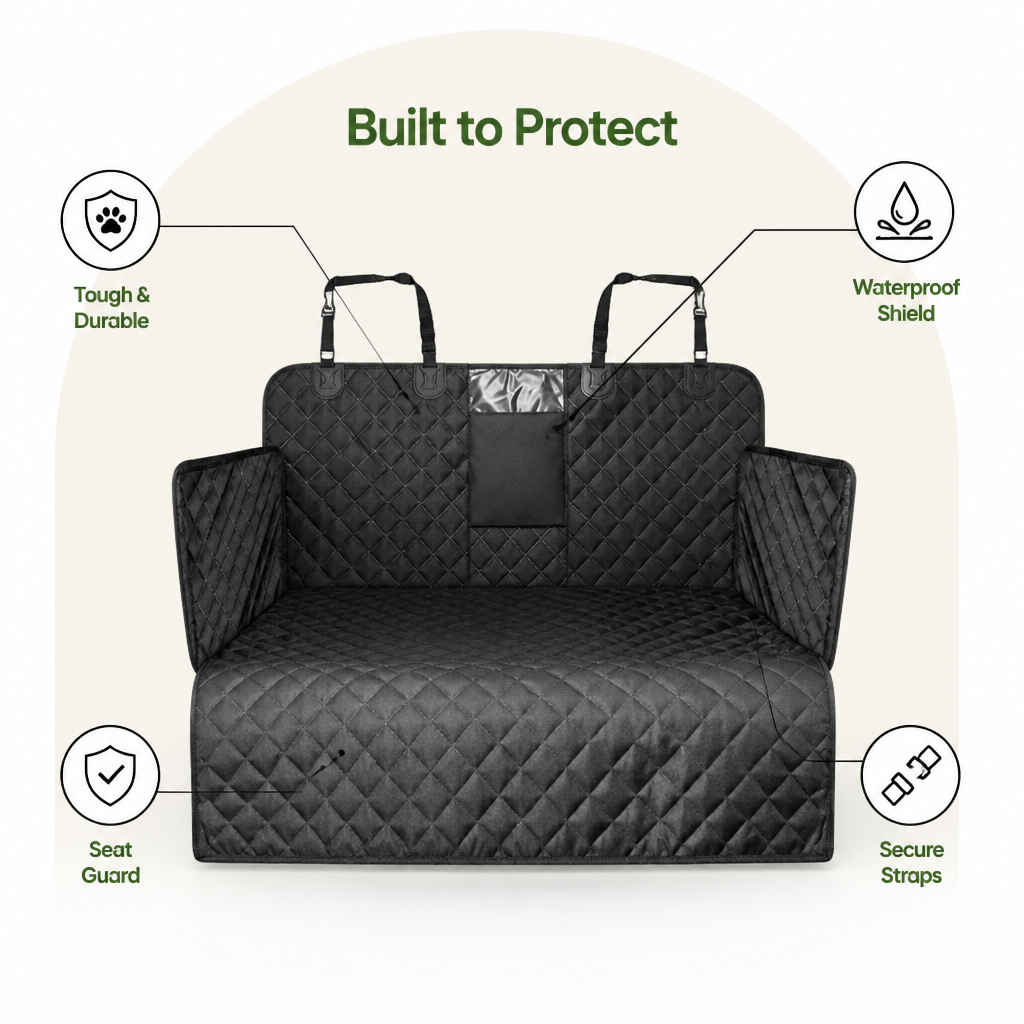 Housse de siège auto pour chien Ortekor imperméable et résistante à l'usure (hamac)