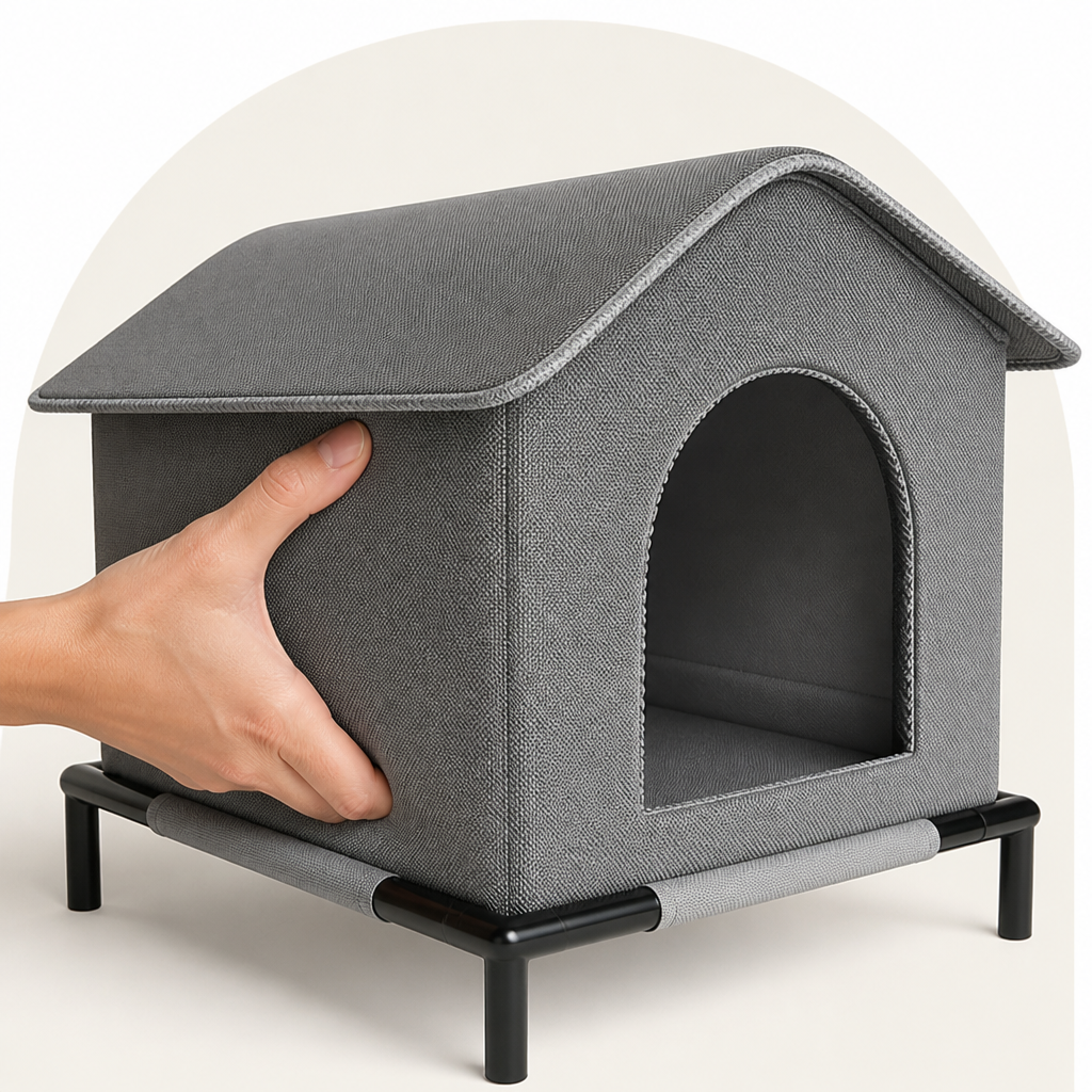 Ortekor Weather-Resistant Oxford Cloth Pet House (3 Sizes)
