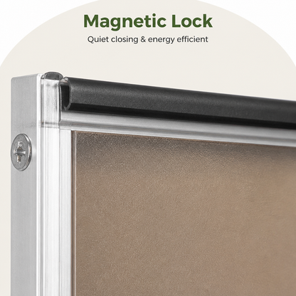 Chatière pour animaux Ortekor avec cadre en aluminium résistant aux intempéries et fermeture magnétique (convient aux portes de 0,42 à 2 po)