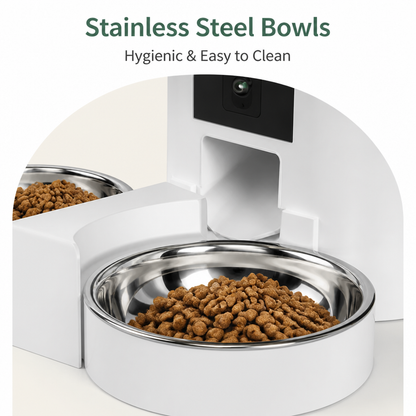 Ortekor WiFi App Control & Stainless Steel Bowl Pet Feeder