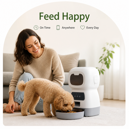 Ortekor WiFi App-Controlled & Portion-Control Automatic Pet Feeder (Removable Hopper)