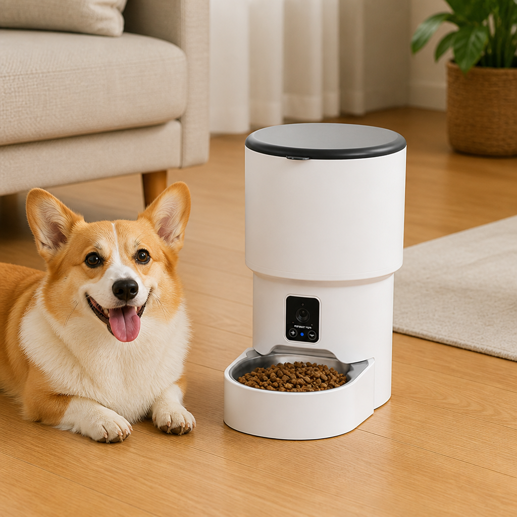 Ortekor WiFi App-Controlled & Portion Control Pet Feeder (4L Hopper)