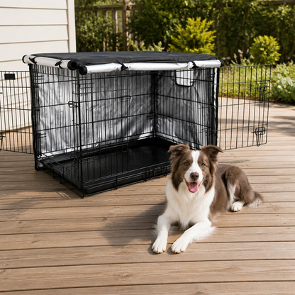 Ortekor Windproof Oxford & Two-Zip Doors Dog Crate Cover