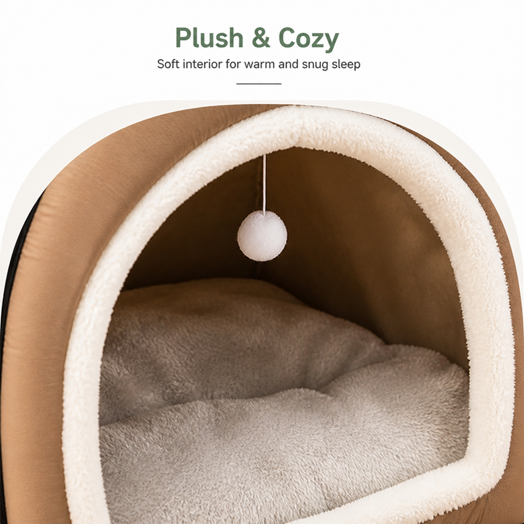 Ortekor Winter-Warm Plush & Washable Dog Bed