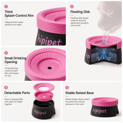 No-Drip Detachable Floating Dog Water Bowl