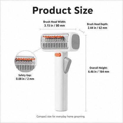Self-Cleaning Dematting & Deshedding Pet Grooming Brush (For Cats & Dogs)
