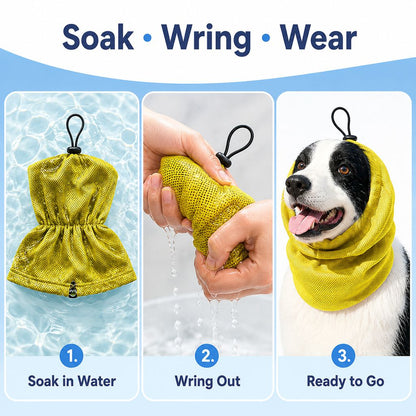 Water-Activated Breathable Mesh Dog Cooling Snood