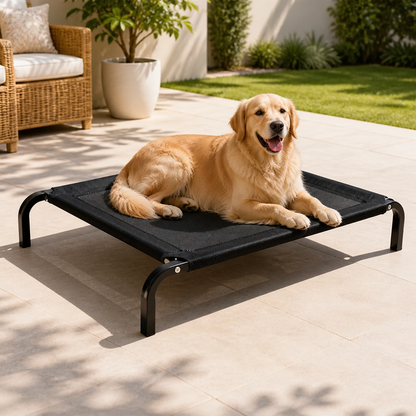 Ortekor Elevated Breathable Mesh & Canopy Shade Dog Bed