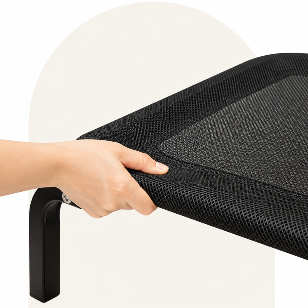 Ortekor Elevated Breathable Mesh & Canopy Shade Dog Bed