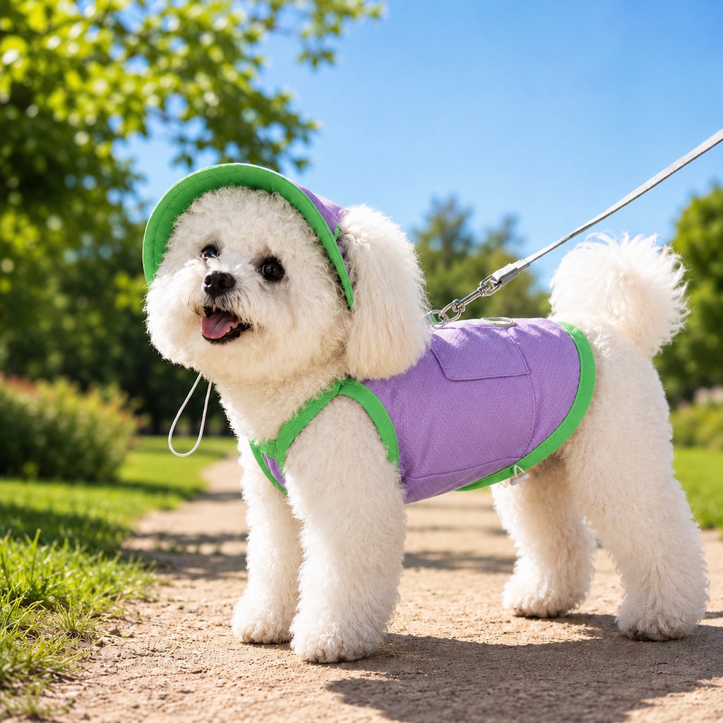 Ortekor Dog Cooling Vest and Sun Hat Set – Keep your dog cool and comfortable during hot summer walks.