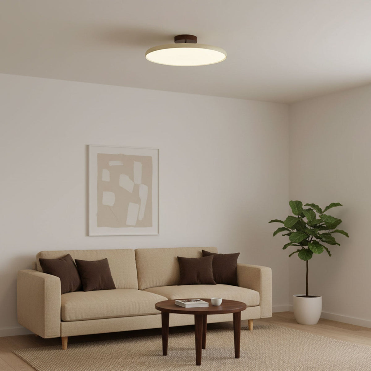 Swivel LED Flush Mount Ceiling Light 12 Inch Round Indoor Lamp Adjustable Directional Lighting for Bedroom Living Room Kitchen Dining Room T