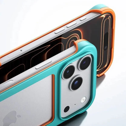 Two-Tone Protective Edge Guard Case for iPhone 12-17 All Models Anti-Scratch Open-Back Design Slim Fit Cover for Pro Max Air 16 15 14