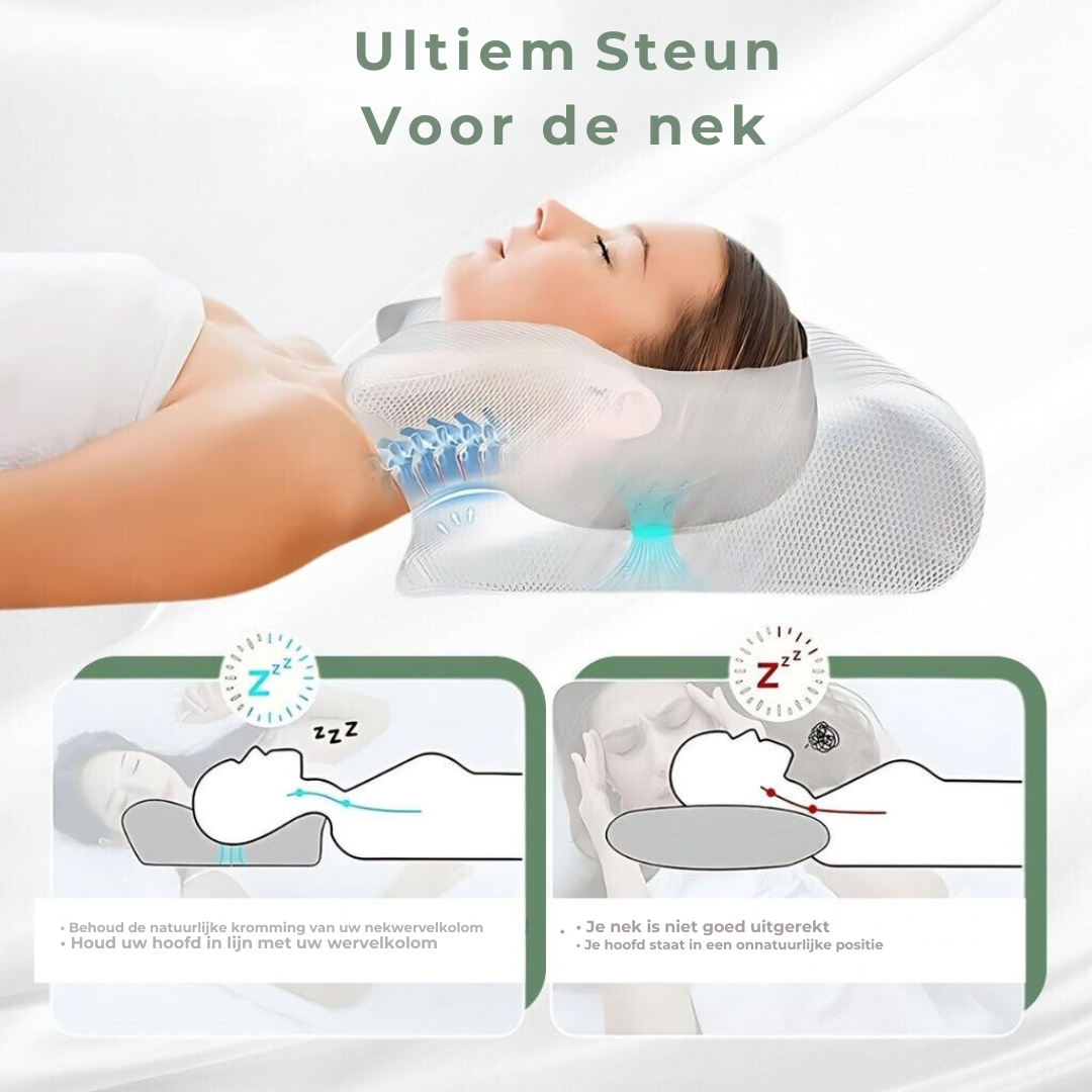 Contouring Cervical Support Sleep Cushion – Adaptive Foam for Back, Side & Stomach Sleepers