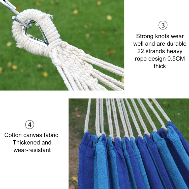 Hamac d'extérieur en toile double épaisseur avec cordes de sécurité renforcées | Portable et durable pour une relaxation ultime