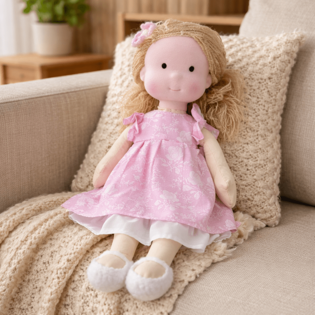 DOLLCREFT – Handmade Waldorf Cotton Doll for Creative Play