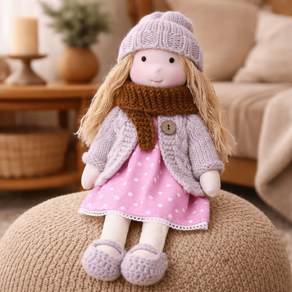 DOLLCREFT – Handmade Waldorf Cotton Doll for Creative Play