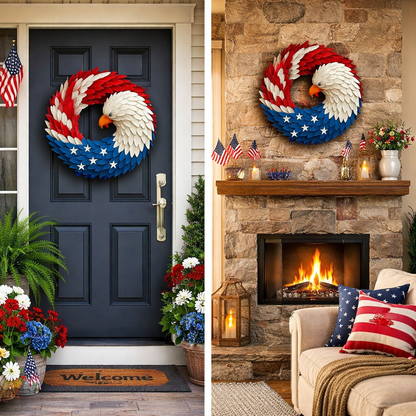 Eagle-Themed Decorative Wreath | Stunning Evergreen Design for Year-Round Display
